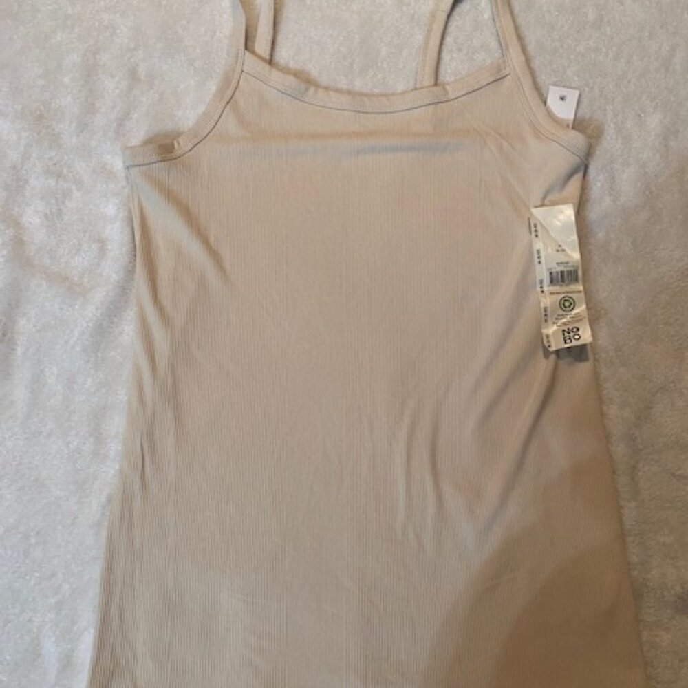 No Boundaries Womens' Medium Beige Spaghetti Tank Top
